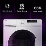 Godrej 7 Kg 5 Star, AI Powered, FabriSafe Drum, 65% Water Saving, Fully Automatic Front Load Washing Machine (WFEON CRS 7010 5.0 FKEDM GLWH, Glacial White)