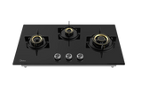 Midea Kitchen Built in Hob Semi Brass Series 3 Burner, Flame Failure Device, Auto Ignition MG75GT503CTD134B-IN