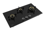 Midea Kitchen Built in Hob Semi Brass Series 3 Burner, Flame Failure Device, Auto Ignition MG75GT503CTD134B-IN