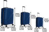 Kamiliant By American Tourister Hard Body Set Of 3 Luggage 4 Wheels - Wayfarer - Blue