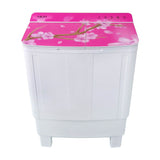 Akai 7.5 kg Semi Automatic Top Load Washing Machine Pink Cherry Flower Glass (AKSA755CPFG)
