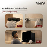 Beyond Appliances Cube 60 BLDC Plug N Play Ductless Kitchen Chimney | 1600 CMH | Auto Clean | 5-Stage Charcoal Activated Filter | Touch Control | 3-way Suction | 48dB Low Noise | Black,CUBE60-BLDC-BLACK(BA-CU-CB-PP-BL-60-CH)