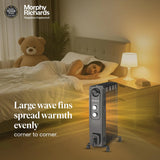 Morphy Richards OFR 9F Wave Fin 2400W Oil Filled Room Heater with 400W PTC Fan | ISI Certified | 2 years warranty