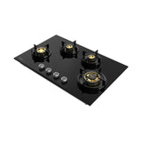 Midea Kitchen Built in Hob Full Brass Series 4 Burner, Flame Failure Device, Auto Ignition MG80GF503BTD134B-IN