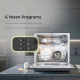 Midea 8 Place Setting Countertop Dishwasher, 6 Wash Programs, Intensive Wash, Water Efficient MDWTT0802D(B) (Portable Table Top, Compact Design, Suitable for Indian Utensils, Small Family Use)