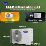 Carrier 2 Ton 3 Star Wi-Fi Smart Flexicool Inverter Split AC (,ESTER EDGE FXi (Wi-Fi),CAI24EE3R35W0,White)