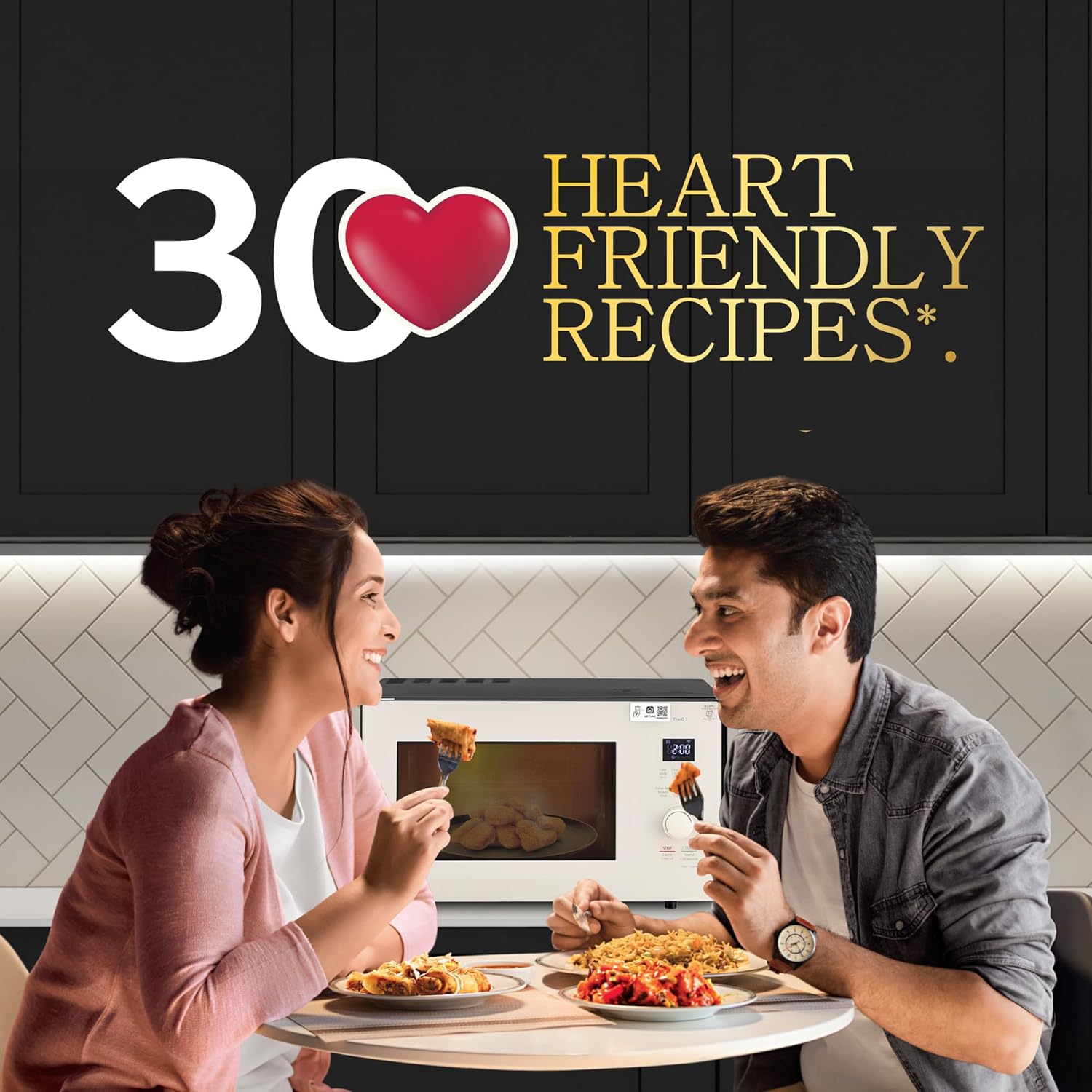 LG 28 L Scan-To-Cook Wi-Fi Enabled Charcoal Convection Microwave Oven (MJEN286UBW, Black, Beige Door, 301 Auto Cook Menu, Bar-be-queing at home, 30 Heart Healthy Recipes, Diet Fry & Multicook Tawa)