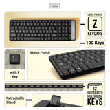 Zeb Companion 104 Wireless Desk Combo of keyboard and Mouse Computer Black