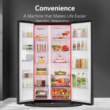 LG 655 L Frost Free Smart Inverter Double Door Side by Side Refrigerator (GL-B257HWBY, Western Black, Express Freezing | Multi Air-Flow)