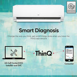LG 1 Ton 4 Star DUAL Inverter Split AC TS-Q13JNYE, White)