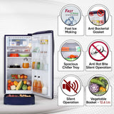 LG 185 L Direct Cool Single Door 5 Star Refrigerator with Base Drawer (Blue Ilan, GL-D201ABIU)