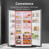 LG 650 L, 3 Star, S Frost Free Double Door Side by Side Refrigerator (GL-B257HDS3, Dazzle Steel, Express Freeze)