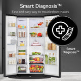 LG 655 L Frost Free Smart Inverter Double Door Side by Side Refrigerator (GL-B257HWBY, Western Black, Express Freezing | Multi Air-Flow)