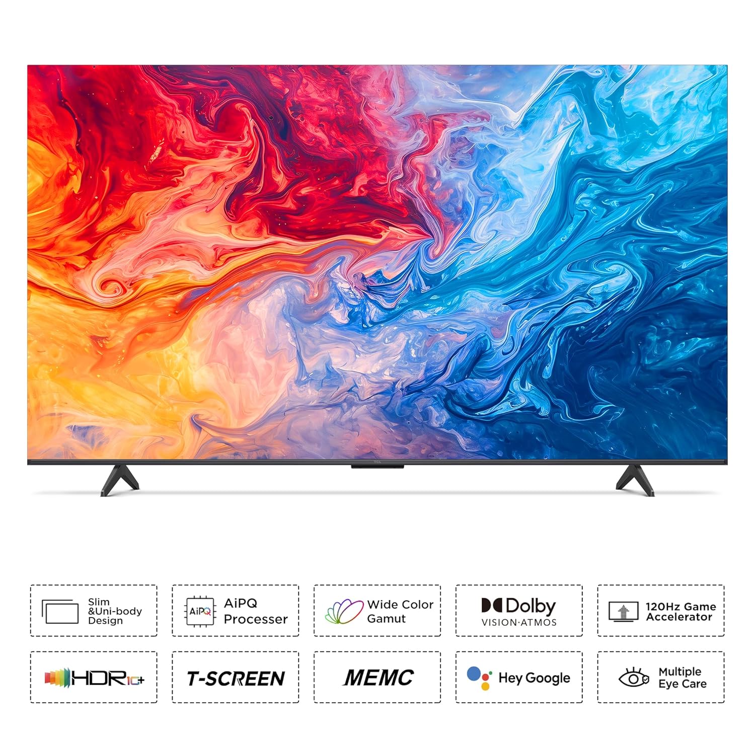 TCL 189 cm (75 inches) 4K Ultra HD Smart QLED Google TV 75P71B Pro (Black)