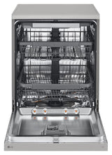 LG 15 Place Setting Dishwasher for Indian Utensils|Cleans Kadhai & Pressure Cooker|TrueSteam & QuadWash Technology|Inverter| Freestanding Dishwasher with Auto Open Door & WiFi (DFB435FV, Prime Silver)