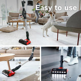 Bosch Unlimited 7 ProAnimal, Cordless Vacuum Cleaner with Rechargeable 3.0 Ah Battery and FlexTube, LED Lighting, 10 Year Motor Warranty, in Tornado Red BCS71PETIN