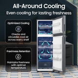 Samsung 256 L, 3 Star, Bespoke AI, Convertible, Digital Inverter Frost Free Double Door Refrigerator (RT80H30U3THL, Silver, Refined Inox, 2026 Model)