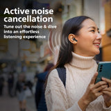 PHILIPS TAT1050WT/94 Truly Wireless Earbuds with ANC, Quad Mic ENC, Up to 50 Hr Playtime, 13mm Neodymium Drivers, Multipoint, IPX5 Water Resistance, Fast Charging, Ultra Low Latency (Deep Black)