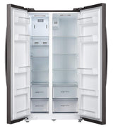 TOSHIBA 587 L with Inverter Side by Side Refrigerator (GR-RS530WE-PMI(06), Stainless Steel Finish)