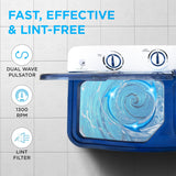 Midea 7 kg Semi Automatic Top Load Washing Machine Blue, White (MWMSA070PPG(BW))