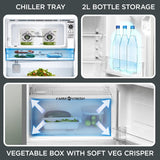 Midea, 190 L, Direct Cool Refrigerator , 2 Star, Silver, Handle MRD190D2HPBS