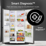LG 650 L, 3 Star, S Frost Free Double Door Side by Side Refrigerator (GL-B257HDS3, Dazzle Steel, Express Freeze)