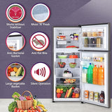 LG 242 L 3 Star Smart Inverter Frost-Free Double Door Refrigerator(GL-I292RPZX, Shiny Steel, Door Cooling+)