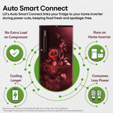 LG 185 L, 4 Star, Smart Inverter, Direct Cool Single Door Refrigerator (GLD1945ZOSE, Scarlet Euphoria, Base stand with Drawer)