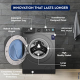 Electrolux 11kg 5 Star Front Load Washing Machine AI SensorWash, WiFi, Full Load Vapour Wash, Hygienic Care, Woolmark, EcoInverter Motor, UltimateCare 700, EWF1142R7SB, Dark Silver