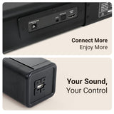 Akai SB120, 2.1 Channel Soundbar with 120 Watts Wired Subwoofer for Extra Deep Bass, Black