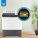 Voltas Beko, A Tata Product 10 Kg 5 Star Semi-Automatic Top Load Washing Machine (WTT100UPA/GR5KPTD, Grey, Special pulsator and Double waterfall Techn