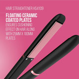 Havells HS4109 Floating Ceramic Plates Hair Straightener; with Advance PTC Heating Element for Protection from overheating (Black)