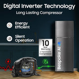 Samsung 350 L, 3 Star, Convertible 5-in-1, Digital Inverter, Frost Free Double Door, WiFi Bespoke AI Refrigerator (RT38HG5A23BXHL, Luxe Black, )