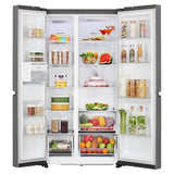 LG 650 L, 3 Star, S Frost Free Double Door Side by Side Refrigerator (GL-B257HDS3, Dazzle Steel, Express Freeze)