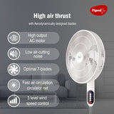 Pigeon Electric Fan Controller Fantastic Pedestal Fan For Home and Office | High Speed Airflow | 7 Blades | 3 Speed Modes | White
