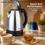 Bajaj KTX 1.8 Litre DLX Electric Kettle | 1350 Watts Kettle with Stainless Steel Body | Cordless Operation | Auto Shut-off Mechanism