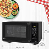 LG 32 L Convection Healthy Microwave Oven (MC3286BLU, Black, Diet Fry & Motorized Rotisserie) - 2023 Model