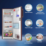 Acer 190L 2 Star Direct-Cool Single Door Refrigerator (AiSense, AR190AD2FWTD, WINE FLOWER TIANA)