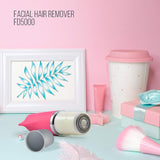 Havells Lady Facial Hair Remover | Rotary Blades for Clean and Smooth Touch for Upper Lips, Chin & Cheeks | Wet & Dry Use | Battery Powered | Mirror Included | Hot Pink | FD5000
