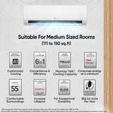 LG 1.5 Ton 3 Star Hot & Cold Convertible 6 in 1 DUAL Inverter and Large Indoor Unit Split AC US-H19BNXE