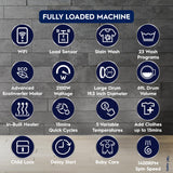 Electrolux 11kg 5 Star Front Load Washing Machine AI SensorWash, WiFi, Full Load Vapour Wash, Hygienic Care, Woolmark, EcoInverter Motor, UltimateCare 700, EWF1142R7SB, Dark Silver