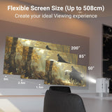 Zebronics Android 13 Smart LED Projector, 4K Support, 4600 Lumens, 200" Screen Size, 90° Tilt, Auto Focus & Keystone, OTT Apps (Netflix, Prime Video, Hotstar), Miracast, WiFi, BT, HDMI (PixaPlay 75)