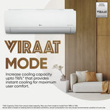 LG 2 Ton 3 Star DUAL Inverter Split AC (Copper, AI Convertible 6-in-1, Diet Mode+, Faster Cooling & Energy Saving, 4 Way Swing, HD Filter with Anti-Virus Protection, US-Q24ENXE, White)