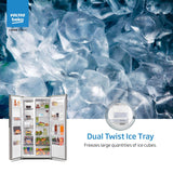 Voltas Beko, A Tata Product 563 L Side by Side Frost Free Refrigerator with ProSmart Inverter Compressor (RSB585/FPV300RXID, INOX steel, Active Fresh Blue Light)