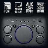 ZEBRONICS 120 Watts Party Speaker with 2 Wireless Mic, 7 hrs Playtime, Karaoke & Recording Function, TWS, Bluetooth, USB, AUX, mSD, RGB Modes (Thump 700)