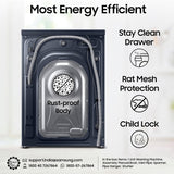 Samsung Smart Choice 9 kg, 5 Star, AI Control, AI Ecobubble, Super Speed, Wi-Fi, Hygiene Steam with Inbuilt Heater, Digital Inverter, Fully-Automatic Front Load Washing Machine (WW90DG6U24ASTL, NAVY)