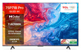 TCL 189 cm (75 inches) 4K Ultra HD Smart QLED Google TV 75P71B Pro (Black)