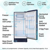 Samsung 189 L, 5 Star, Digital Inverter, Direct-Cool Single Door Refrigerator (RR21D2H259U/HL, Parad