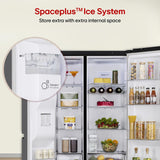 LG 630 L, 3 Star, Frost-Free, Double Door, Door Cooling+, Hygiene Fresh+, Smart Inverter, Wi-Fi Convertible Side By Side Refrigerator with AI ThinQ (GL-L257CMC3, Matt Black, Ice & Water Dispenser)