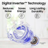 Samsung 8 kg, 5 star, Eco Bubble Tech, Digital Inverter Motor, Soft Closing Door, Fully-Automatic Top Load Washing Machine (WA80BG4441BGTL, Light Gray)